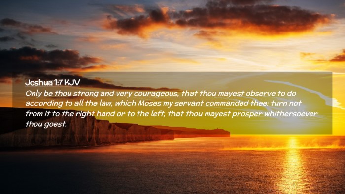 Picture 02 - Joshua 1:7 KJV Desktop Wallpaper - Only be thou strong and very courageous, that - Desktop Bible Verse Wallpaper