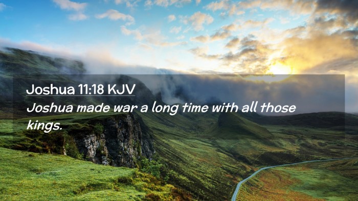 Picture 02 - Joshua 11:18 KJV Desktop Wallpaper - Joshua made war a long time with all those - Desktop Bible Verse Wallpaper