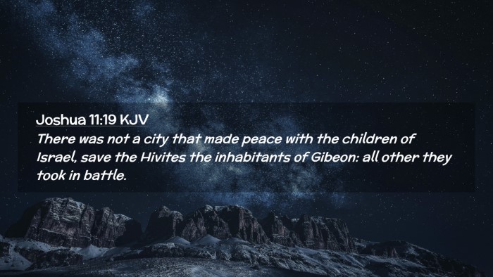 Picture 02 - Joshua 11:19 KJV Desktop Wallpaper - There was not a city that made peace with the - Desktop Bible Verse Wallpaper
