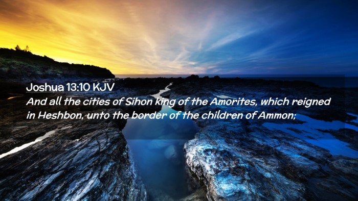 Picture 02 - Joshua 13:10 KJV Desktop Wallpaper - And all the cities of Sihon king of the Amorites, - Desktop Bible Verse Wallpaper
