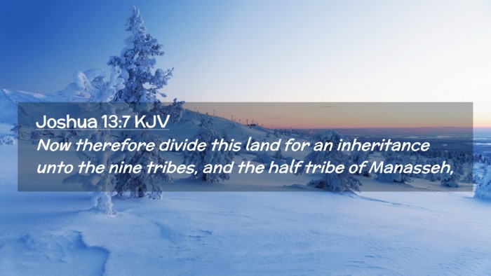 Picture 02 - Joshua 13:7 KJV Desktop Wallpaper - Now therefore divide this land for an inheritance - Desktop Bible Verse Wallpaper
