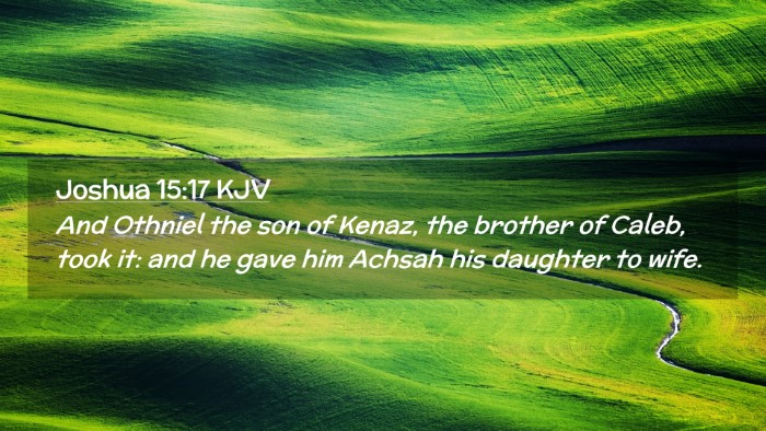 Picture 02 - Joshua 15:17 KJV Desktop Wallpaper - And Othniel the son of Kenaz, the brother of - Desktop Bible Verse Wallpaper
