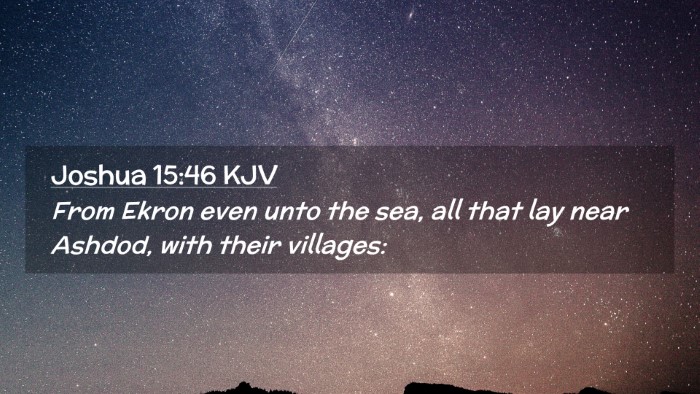 Picture 02 - Joshua 15:46 KJV Desktop Wallpaper - From Ekron even unto the sea, all that lay near - Desktop Bible Verse Wallpaper