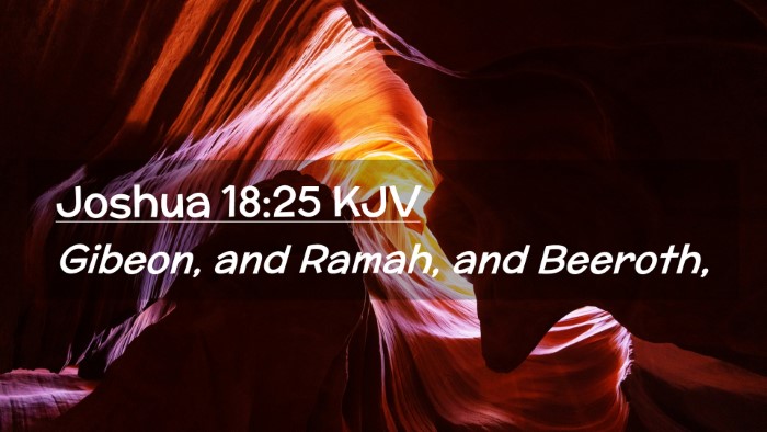 Picture 02 - Joshua 18:25 KJV Desktop Wallpaper - Gibeon, and Ramah, and - Desktop Bible Verse Wallpaper