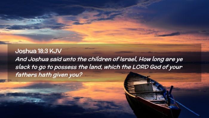 Picture 02 - Joshua 18:3 KJV Desktop Wallpaper - And Joshua said unto the children of Israel, How - Desktop Bible Verse Wallpaper