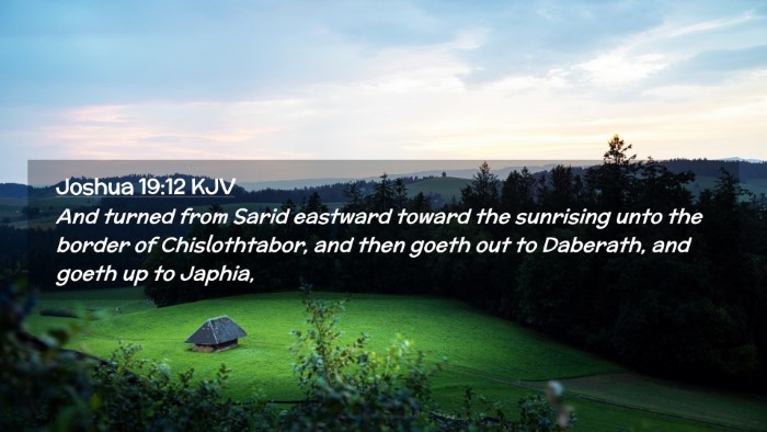 Picture 02 - Joshua 19:12 KJV Desktop Wallpaper - And turned from Sarid eastward toward the - Desktop Bible Verse Wallpaper