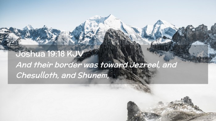 Picture 02 - Joshua 19:18 KJV Desktop Wallpaper - And their border was toward Jezreel, and - Desktop Bible Verse Wallpaper