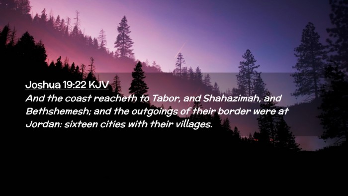 Picture 02 - Joshua 19:22 KJV Desktop Wallpaper - And the coast reacheth to Tabor, and Shahazimah, - Desktop Bible Verse Wallpaper