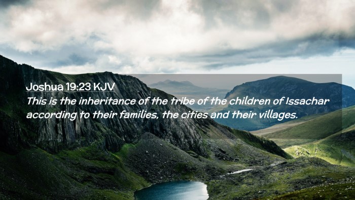 Picture 02 - Joshua 19:23 KJV Desktop Wallpaper - This is the inheritance of the tribe of the - Desktop Bible Verse Wallpaper