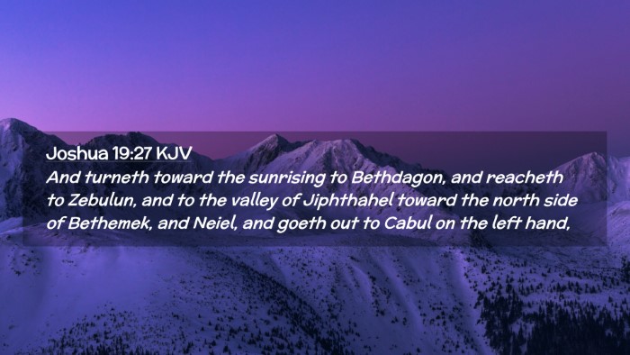 Picture 02 - Joshua 19:27 KJV Desktop Wallpaper - And turneth toward the sunrising to Bethdagon, - Desktop Bible Verse Wallpaper