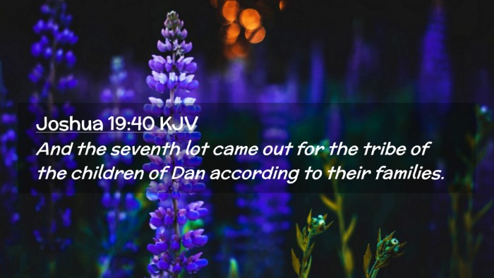Picture 02 - Joshua 19:40 KJV Desktop Wallpaper - And the seventh lot came out for the tribe of the - Desktop Bible Verse Wallpaper