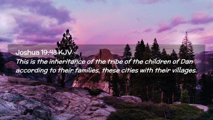 Picture 02 - Joshua 19:48 KJV Desktop Wallpaper - This is the inheritance of the tribe of the - Desktop Bible Verse Wallpaper