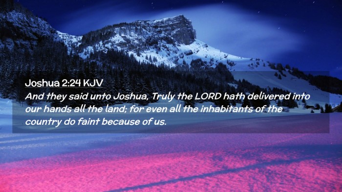 Picture 02 - Joshua 2:24 KJV Desktop Wallpaper - And they said unto Joshua, Truly the LORD hath - Desktop Bible Verse Wallpaper