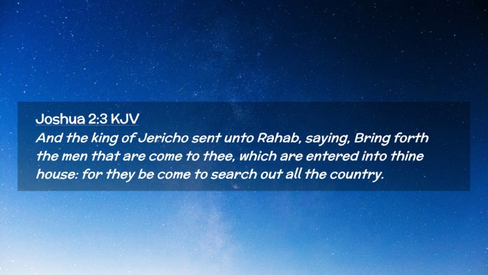 Picture 02 - Joshua 2:3 KJV Desktop Wallpaper - And the king of Jericho sent unto Rahab, saying, - Desktop Bible Verse Wallpaper