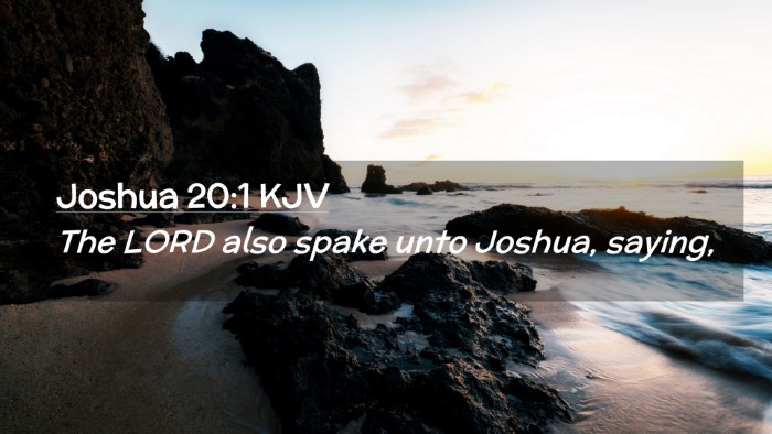 Picture 02 - Joshua 20:1 KJV Desktop Wallpaper - The LORD also spake unto Joshua, - Desktop Bible Verse Wallpaper