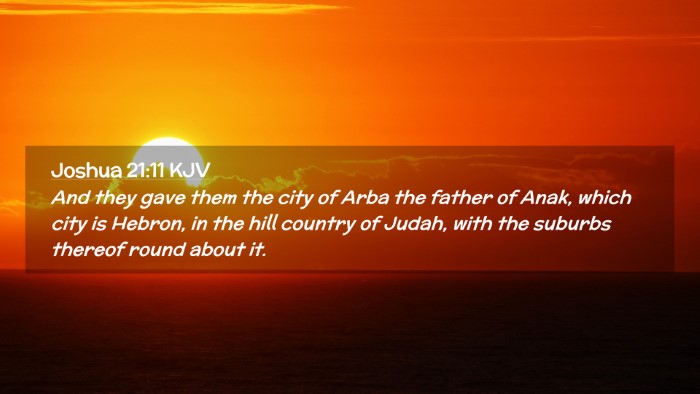Picture 02 - Joshua 21:11 KJV Desktop Wallpaper - And they gave them the city of Arba the father of - Desktop Bible Verse Wallpaper