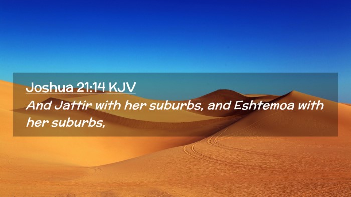 Picture 02 - Joshua 21:14 KJV Desktop Wallpaper - And Jattir with her suburbs, and Eshtemoa with - Desktop Bible Verse Wallpaper