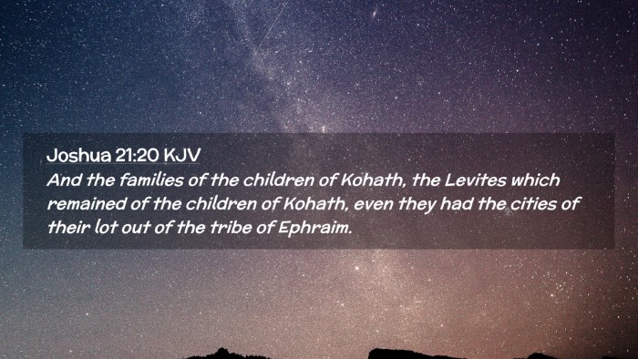 Picture 02 - Joshua 21:20 KJV Desktop Wallpaper - And the families of the children of Kohath, the - Desktop Bible Verse Wallpaper