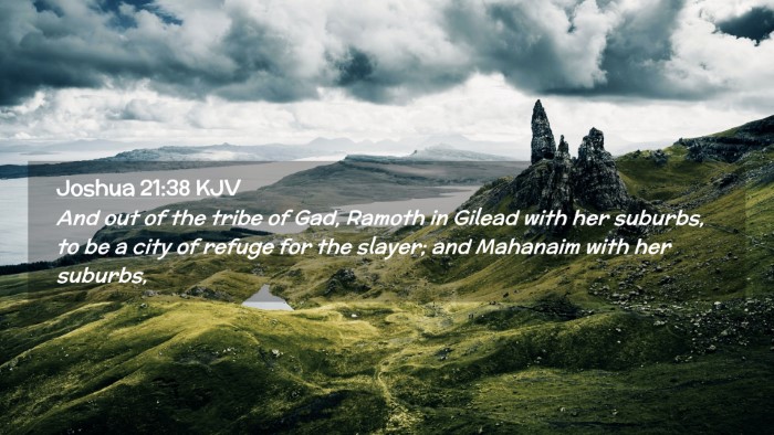 Picture 02 - Joshua 21:38 KJV Desktop Wallpaper - And out of the tribe of Gad, Ramoth in Gilead - Desktop Bible Verse Wallpaper