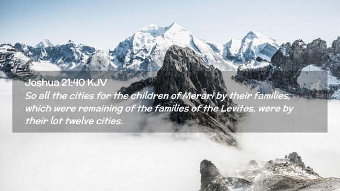 Picture 02 - Joshua 21:40 KJV Desktop Wallpaper - So all the cities for the children of Merari by - Desktop Bible Verse Wallpaper