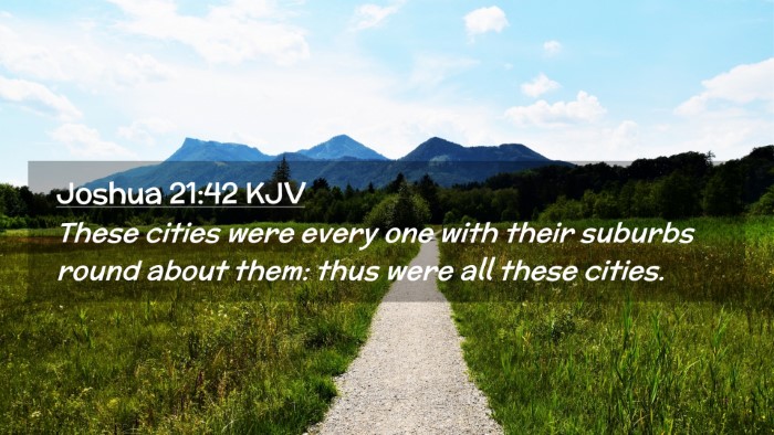 Picture 02 - Joshua 21:42 KJV Desktop Wallpaper - These cities were every one with their suburbs - Desktop Bible Verse Wallpaper