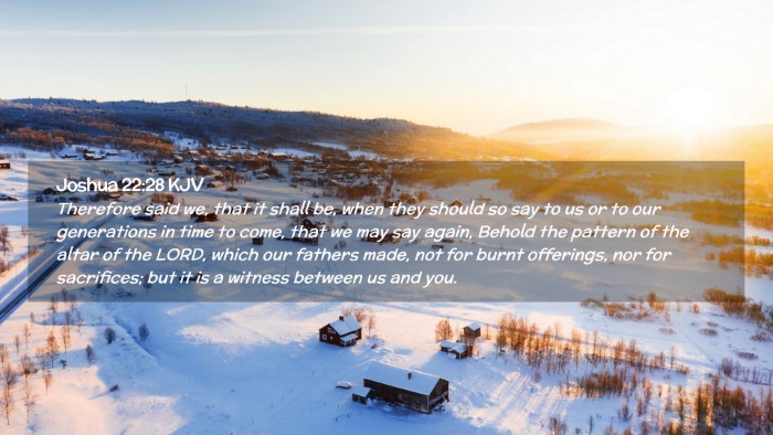 Picture 02 - Joshua 22:28 KJV Desktop Wallpaper - Therefore said we, that it shall be, when they - Desktop Bible Verse Wallpaper
