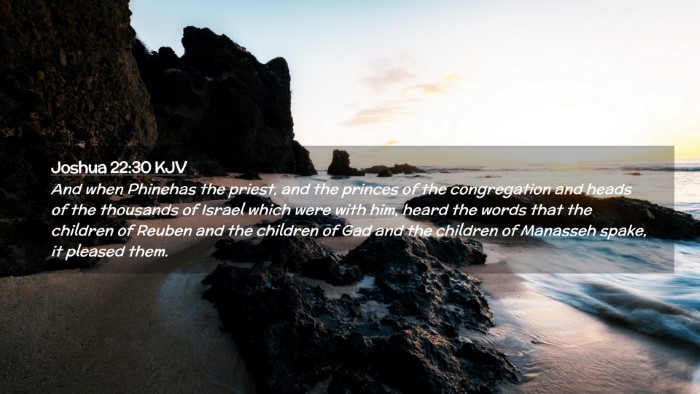 Picture 02 - Joshua 22:30 KJV Desktop Wallpaper - And when Phinehas the priest, and the princes of - Desktop Bible Verse Wallpaper