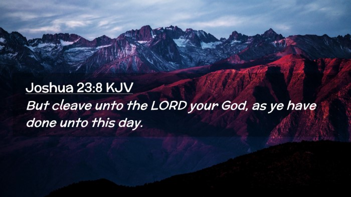 Picture 02 - Joshua 23:8 KJV Desktop Wallpaper - But cleave unto the LORD your God, as ye have - Desktop Bible Verse Wallpaper