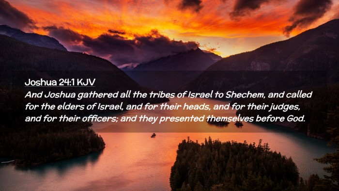 Picture 02 - Joshua 24:1 KJV Desktop Wallpaper - And Joshua gathered all the tribes of Israel to - Desktop Bible Verse Wallpaper