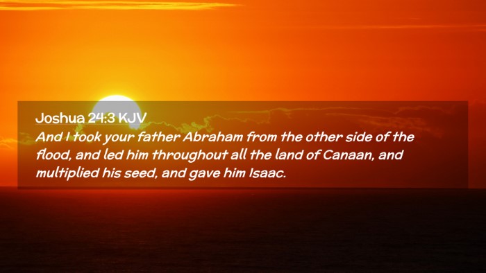 Picture 02 - Joshua 24:3 KJV Desktop Wallpaper - And I took your father Abraham from the other - Desktop Bible Verse Wallpaper