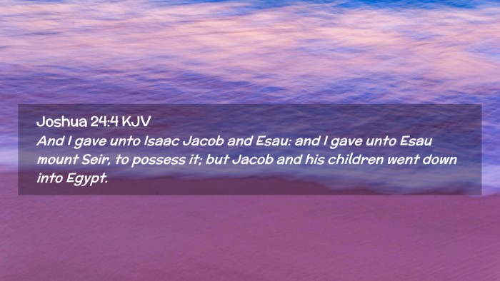 Picture 02 - Joshua 24:4 KJV Desktop Wallpaper - And I gave unto Isaac Jacob and Esau: and I gave - Desktop Bible Verse Wallpaper