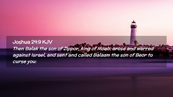 Picture 02 - Joshua 24:9 KJV Desktop Wallpaper - Then Balak the son of Zippor, king of Moab, arose - Desktop Bible Verse Wallpaper