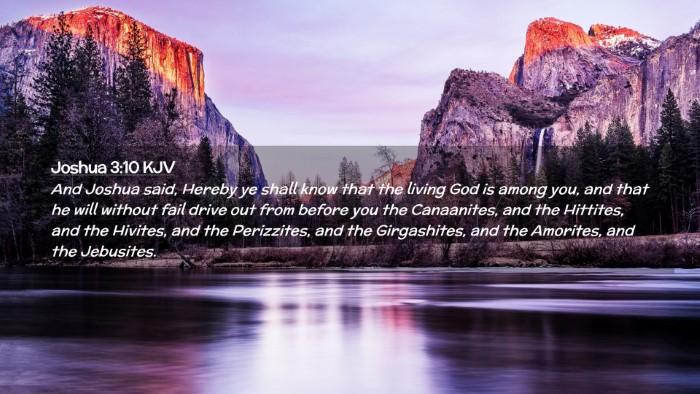 Picture 02 - Joshua 3:10 KJV Desktop Wallpaper - And Joshua said, Hereby ye shall know that the - Desktop Bible Verse Wallpaper