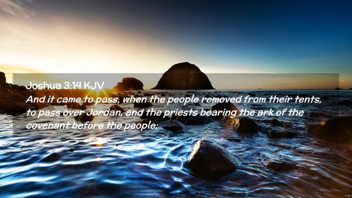 Picture 02 - Joshua 3:14 KJV Desktop Wallpaper - And it came to pass, when the people removed from - Desktop Bible Verse Wallpaper