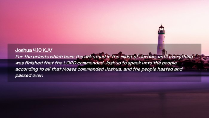Picture 02 - Joshua 4:10 KJV Desktop Wallpaper - For the priests which bare the ark stood in the - Desktop Bible Verse Wallpaper