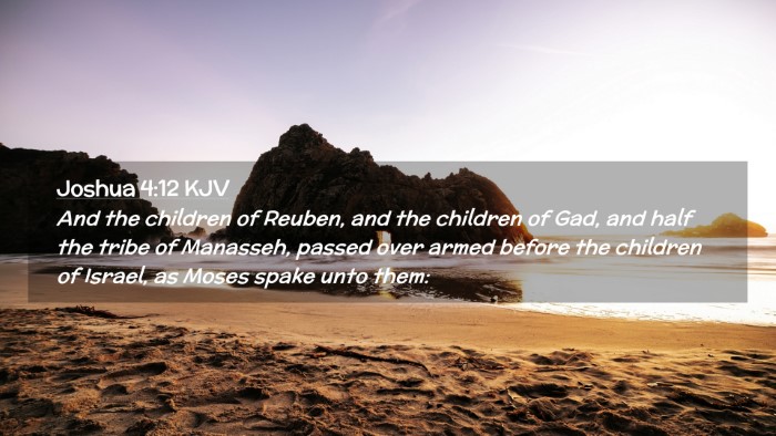Picture 02 - Joshua 4:12 KJV Desktop Wallpaper - And the children of Reuben, and the children of - Desktop Bible Verse Wallpaper