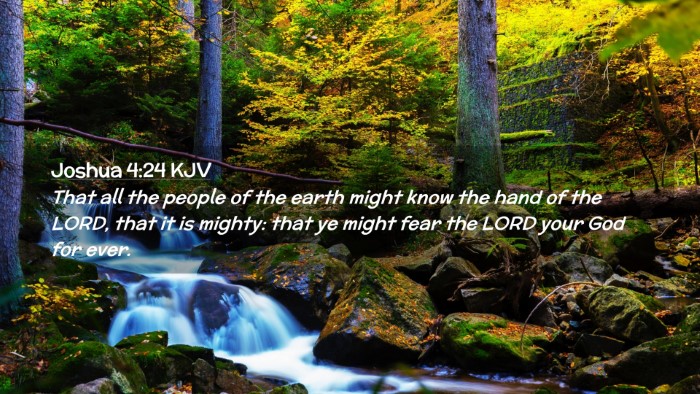 Picture 02 - Joshua 4:24 KJV Desktop Wallpaper - That all the people of the earth might know the - Desktop Bible Verse Wallpaper