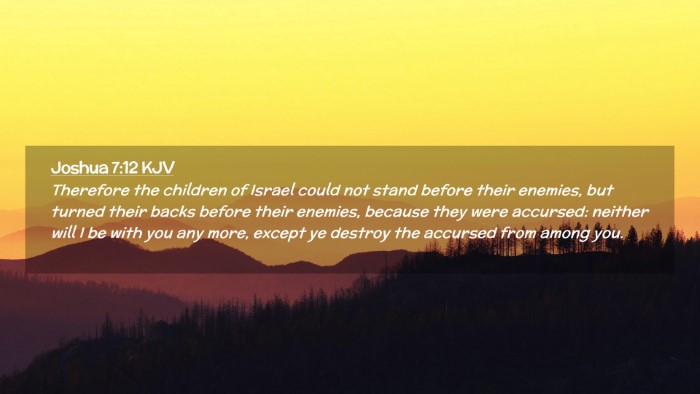 Picture 02 - Joshua 7:12 KJV Desktop Wallpaper - Therefore the children of Israel could not stand - Desktop Bible Verse Wallpaper