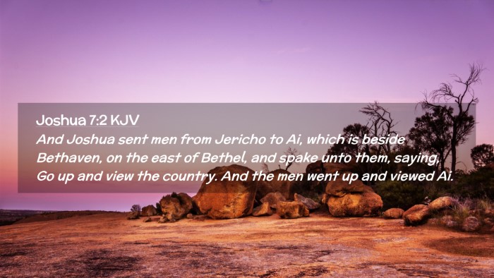 Picture 02 - Joshua 7:2 KJV Desktop Wallpaper - And Joshua sent men from Jericho to Ai, which is - Desktop Bible Verse Wallpaper