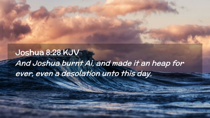 Picture 02 - Joshua 8:28 KJV Desktop Wallpaper - And Joshua burnt Ai, and made it an heap for - Desktop Bible Verse Wallpaper