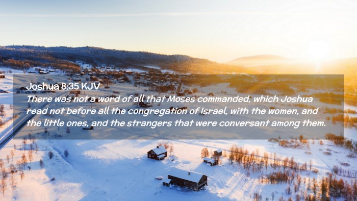 Picture 02 - Joshua 8:35 KJV Desktop Wallpaper - There was not a word of all that Moses commanded, - Desktop Bible Verse Wallpaper