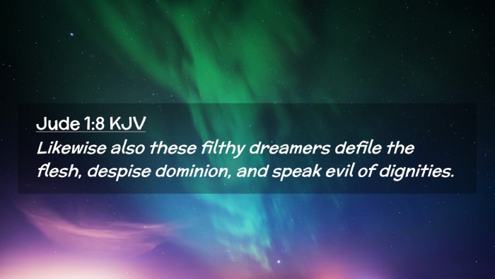 Picture 02 - Jude 1:8 KJV Desktop Wallpaper - Likewise also these filthy dreamers defile the - Desktop Bible Verse Wallpaper