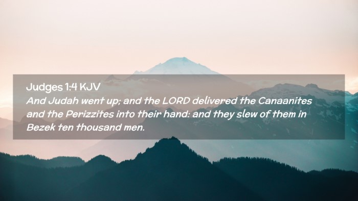 Picture 02 - Judges 1:4 KJV Desktop Wallpaper - And Judah went up; and the LORD delivered the - Desktop Bible Verse Wallpaper