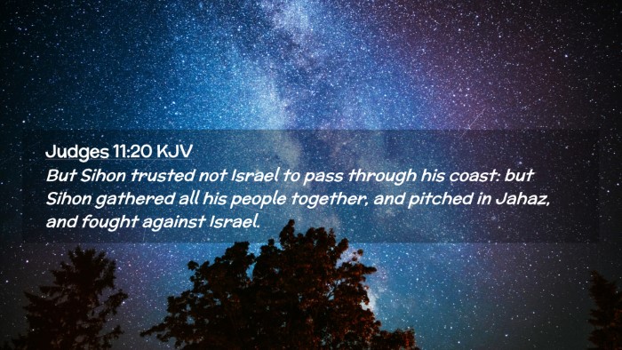 Picture 02 - Judges 11:20 KJV Desktop Wallpaper - But Sihon trusted not Israel to pass through his - Desktop Bible Verse Wallpaper