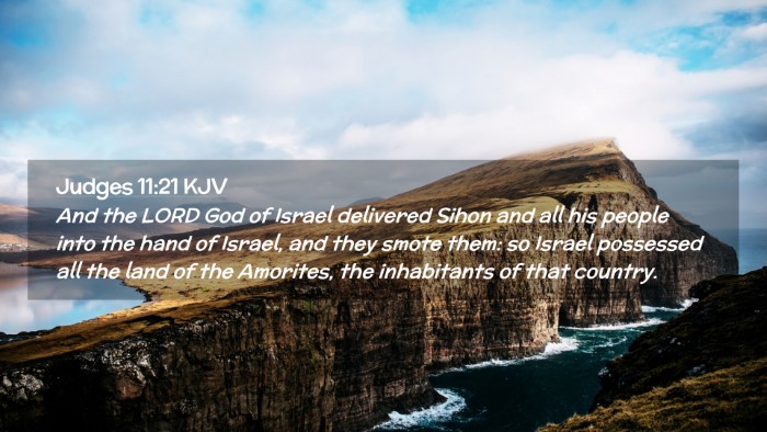 Picture 02 - Judges 11:21 KJV Desktop Wallpaper - And the LORD God of Israel delivered Sihon and - Desktop Bible Verse Wallpaper