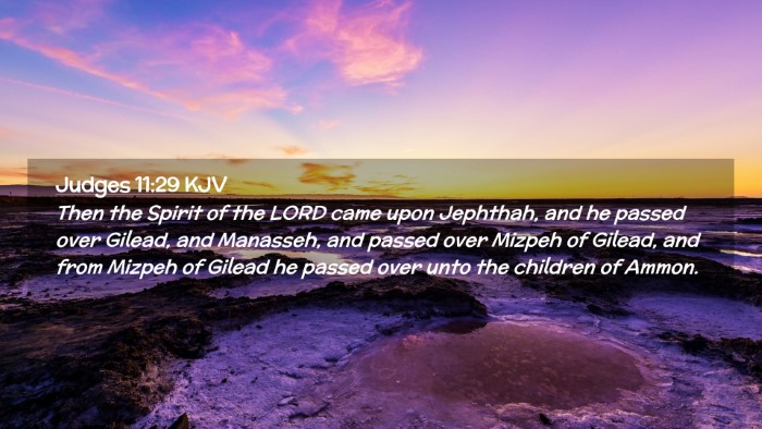 Picture 02 - Judges 11:29 KJV Desktop Wallpaper - Then the Spirit of the LORD came upon Jephthah, - Desktop Bible Verse Wallpaper