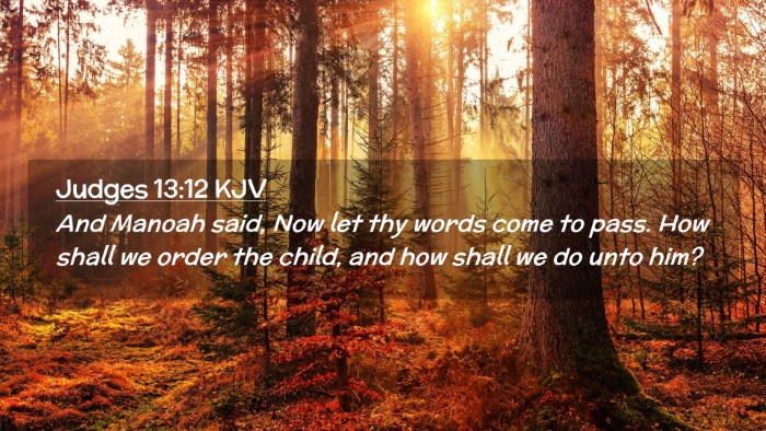 Picture 02 - Judges 13:12 KJV Desktop Wallpaper - And Manoah said, Now let thy words come to pass. - Desktop Bible Verse Wallpaper