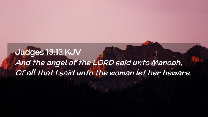 Picture 02 - Judges 13:13 KJV Desktop Wallpaper - And the angel of the LORD said unto Manoah, Of - Desktop Bible Verse Wallpaper