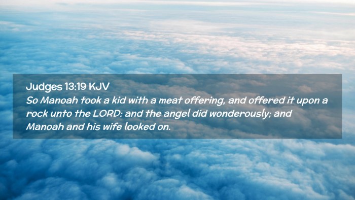 Picture 02 - Judges 13:19 KJV Desktop Wallpaper - So Manoah took a kid with a meat offering, and - Desktop Bible Verse Wallpaper