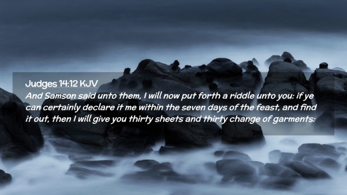 Picture 02 - Judges 14:12 KJV Desktop Wallpaper - And Samson said unto them, I will now put forth a - Desktop Bible Verse Wallpaper